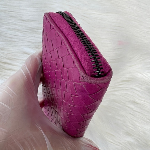 Bottega Veneta Intrecciato Orchid Purple pink Zip Wallet - Picture 12 of 15
